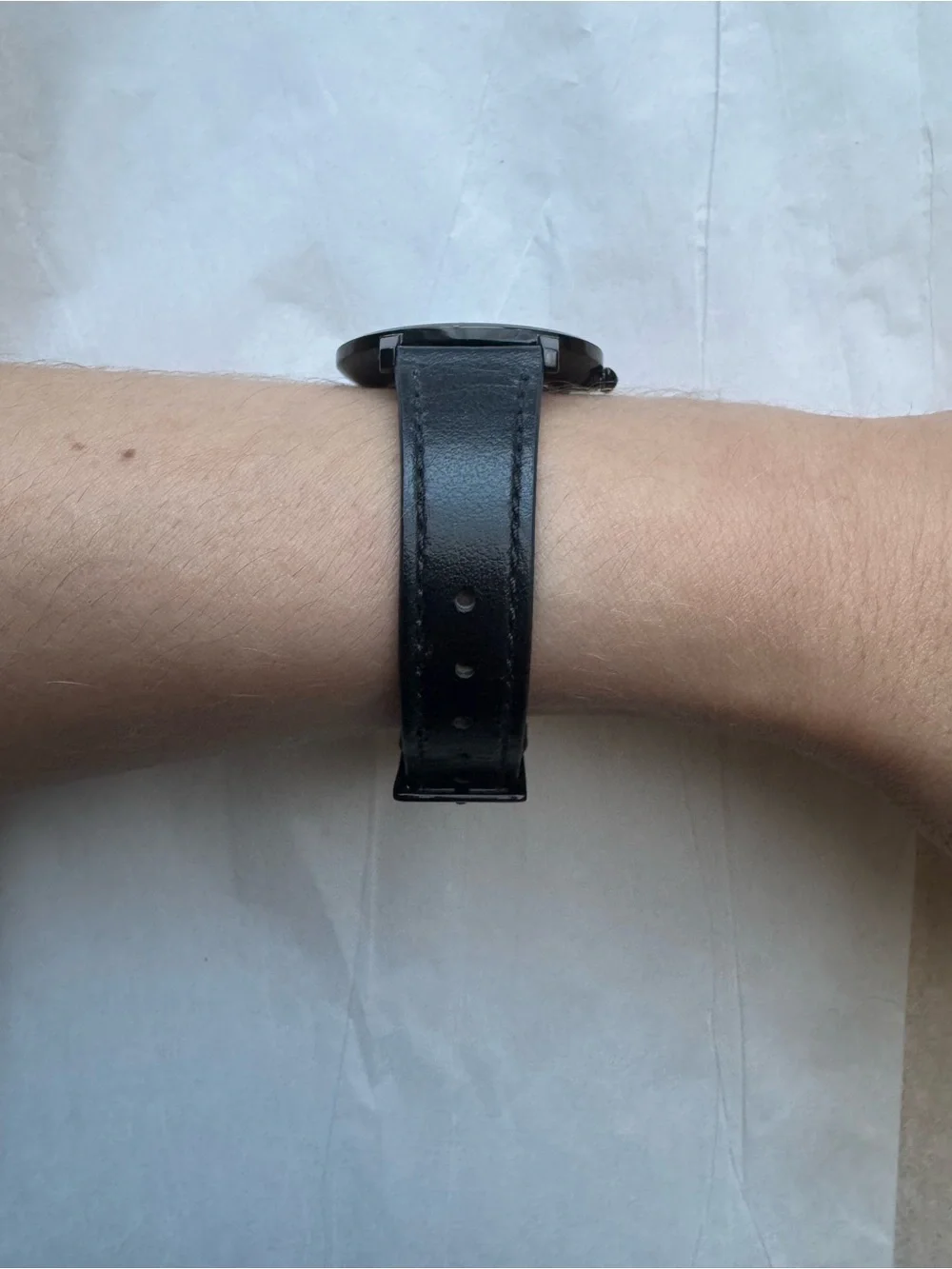 Rebecca Minkoff Black Leather & Black Dial Watch